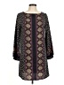 Peppermint 100% Polyester Print Brown Blue Casual Dress Size M - photo 1