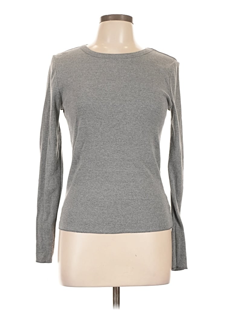 Pre-owned Wild Fable Long Sleeve T-shirt In Gray
