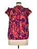 Unbranded 100% Polyester Purple Short Sleeve Blouse Size XL (estimated) - photo 2