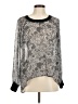 Olivia Moon Silver Long Sleeve Blouse Size M - photo 1
