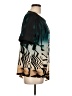 Dana Buchman 100% Polyester Graphic Teal Short Sleeve Blouse Size L - photo 4