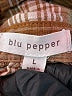 Blu Pepper 100% Rayon Brown Long Sleeve Blouse Size L - photo 7