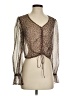 The East Order 100% Polyester Brown Long Sleeve Blouse Size XS - photo 1