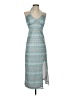 Wild Fable 100% Polyester Chevron-herringbone Teal Cocktail Dress Size S - photo 1