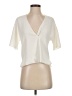 French Connection 100% Polyester Ivory Short Sleeve Blouse Size 0 - photo 1