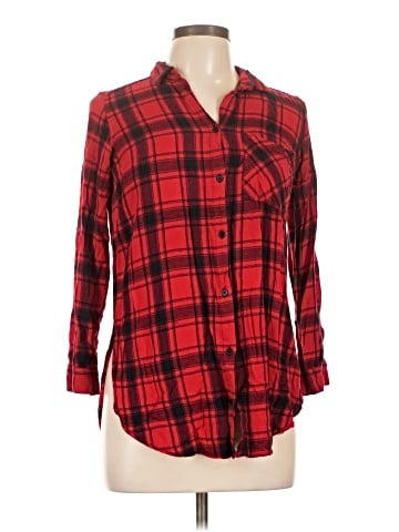 Divided by H&M 3/4 Sleeve Button-Down Shirt (view 1)