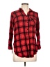 Divided by H&M 100% Viscose Plaid Red 3/4 Sleeve Button-Down Shirt Size 10 - photo 1