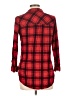 Divided by H&M 100% Viscose Plaid Red 3/4 Sleeve Button-Down Shirt Size 10 - photo 2