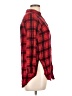 Divided by H&M 100% Viscose Plaid Red 3/4 Sleeve Button-Down Shirt Size 10 - photo 4