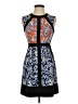 BCBGMAXAZRIA 100% Polyester Graphic Blue Cocktail Dress Size 0 - photo 1