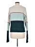 SO Color Block Teal Turtleneck Sweater Size M - photo 2