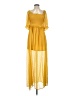 Entro 100% Polyester Yellow Casual Dress Size S - photo 1
