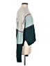 SO Color Block Teal Turtleneck Sweater Size M - photo 4