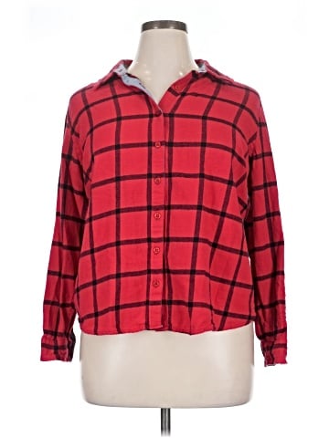 Basic Editions Long Sleeve Button-Down Shirt (view 1)