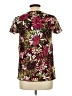 AGB 100% Polyester Brown Short Sleeve Blouse Size L - photo 2