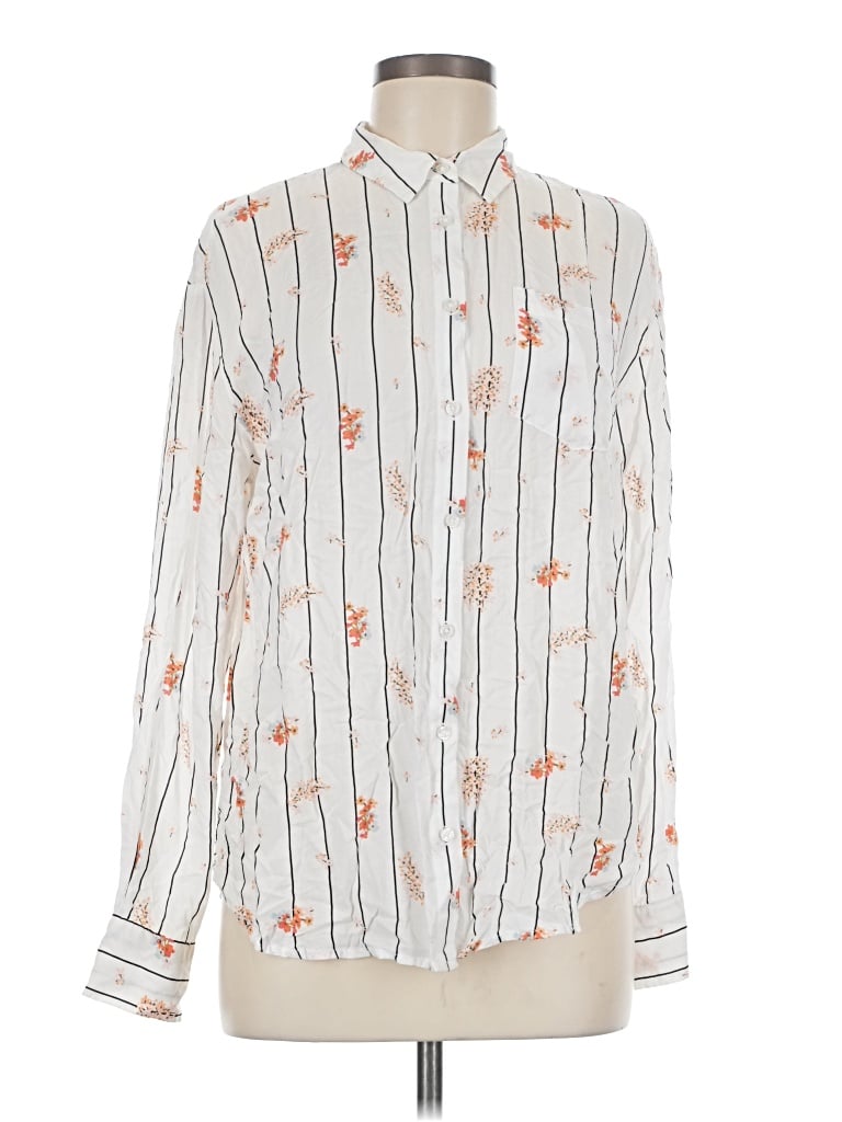 Pre-owned A New Day Long Sleeve Blouse In Ivory