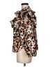 Something Navy Brown Long Sleeve Blouse Size M - photo 5