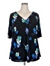 Leota Black Short Sleeve Blouse Size 2L - photo 1