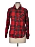 Old Navy 100% Cotton Plaid Red Long Sleeve Button-Down Shirt Size M - photo 1