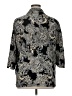 Alia 100% Polyester Paisley Black 3/4 Sleeve Blouse Size 16 - photo 2