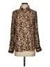 Banana Republic 100% Polyester Animal Print Brown Long Sleeve Blouse Size S - photo 1