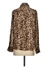 Banana Republic 100% Polyester Animal Print Brown Long Sleeve Blouse Size S - photo 2