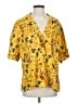 A.L.C. 100% Linen Tropical Yellow Short Sleeve Blouse Size S - photo 1