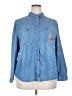 Chico's 100% Tencel Blue Long Sleeve Button-Down Shirt Size XXL (4) - photo 1