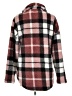Ci Sono 100% Polyester Plaid Burgundy Coat Size L - photo 2