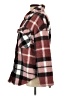 Ci Sono 100% Polyester Plaid Burgundy Coat Size L - photo 5