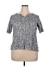Croft & Barrow Tweed Silver Short Sleeve Henley Size XXL - photo 1