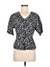 Ozoc Black Short Sleeve Blouse Size EU 38 / US 8 - photo 1