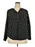 Torrid Polka Dots Black Long Sleeve Blouse Size 2X Plus (2) - photo 1