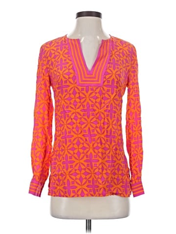 Trina Turk Long Sleeve Silk Top (view 1)