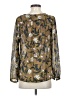 Ann Taylor LOFT 100% Polyester Gold Long Sleeve Blouse Size S - photo 2