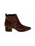A New Day Animal Print Brown Ankle Boots Size 6 - photo 1
