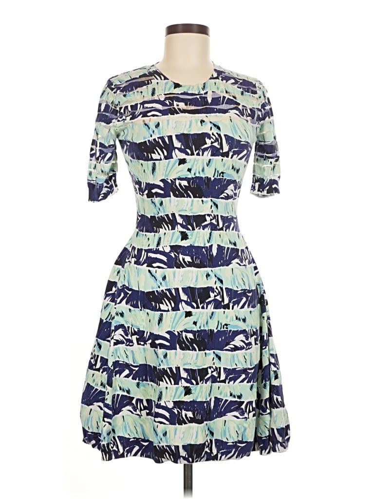 Pre-owned Kenzo Cocktail Dress In Teal