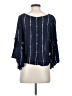 Floreat Blue 3/4 Sleeve Blouse Size S - photo 2