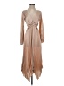 Reverse 100% Polyester Metallic Tan Cocktail Dress Size XS - photo 1