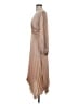 Reverse 100% Polyester Metallic Tan Cocktail Dress Size XS - photo 5