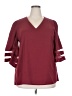 Unbranded Burgundy 3/4 Sleeve Top Size 2X - photo 1