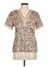 Unbranded Tan Short Sleeve Blouse Size M - photo 1