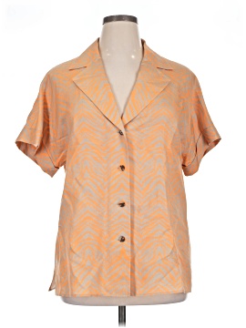 Lafayette 148 New York Short Sleeve Silk Top
