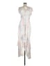 Hutch 100% Polyester Print Ivory Casual Dress Size 8 - photo 1