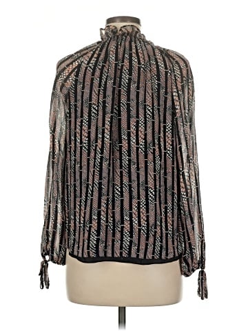 Alice & Trixie Long Sleeve Silk Top (view 2)