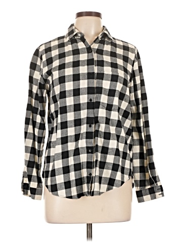 Zara Basic Long Sleeve Button-Down Shirt (view 1)