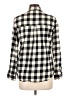 Zara Basic 100% Cotton Checkered-gingham Black Long Sleeve Button-Down Shirt Size L - photo 2