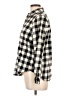 Zara Basic 100% Cotton Checkered-gingham Black Long Sleeve Button-Down Shirt Size L - photo 5