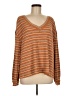 By Together Stripes Orange Pullover Sweater Size M - photo 1