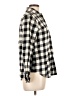 Zara Basic 100% Cotton Checkered-gingham Black Long Sleeve Button-Down Shirt Size L - photo 4
